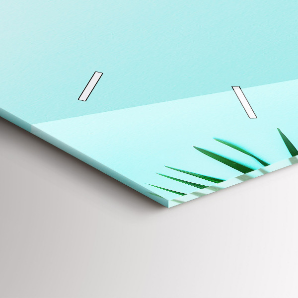 Horizontale Uhr mit motiv Palmenblätter