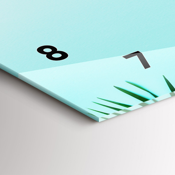 Horizontale Uhr mit motiv Palmenblätter