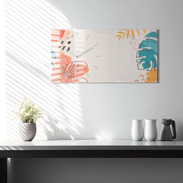 Horizontale Uhr Hawaiianische Pflanzen