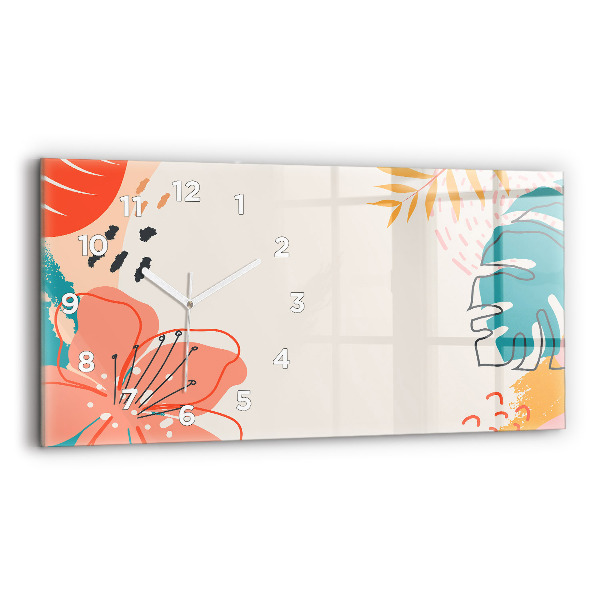 Horizontale Uhr Hawaiianische Pflanzen