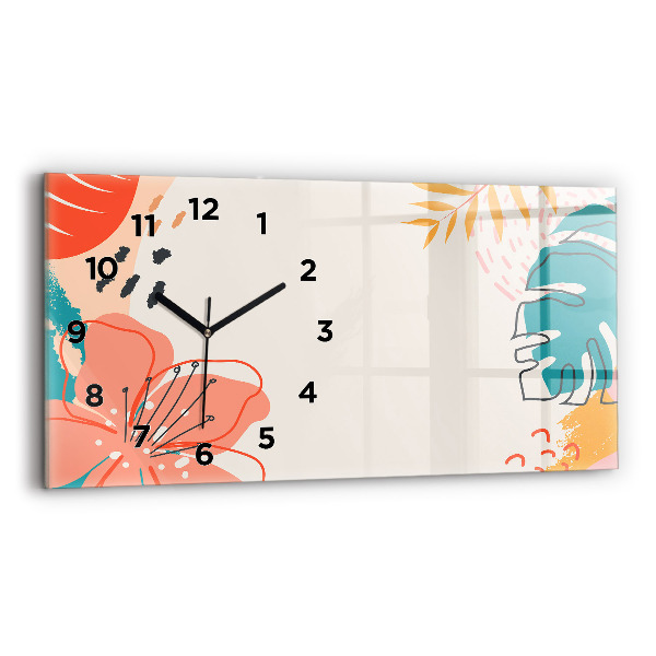 Horizontale Uhr Hawaiianische Pflanzen