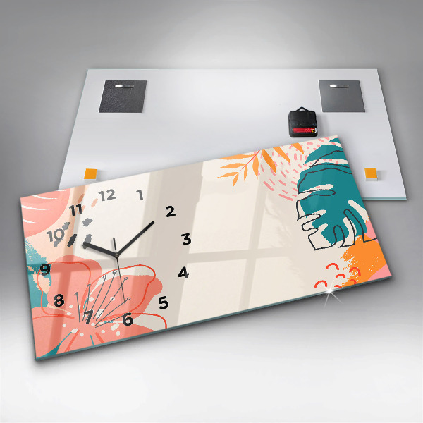 Horizontale Uhr Hawaiianische Pflanzen