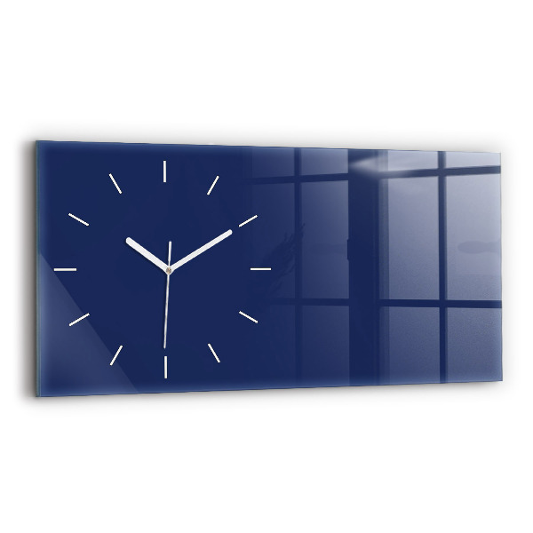 Horizontale Uhr mit motiv Marineblau
