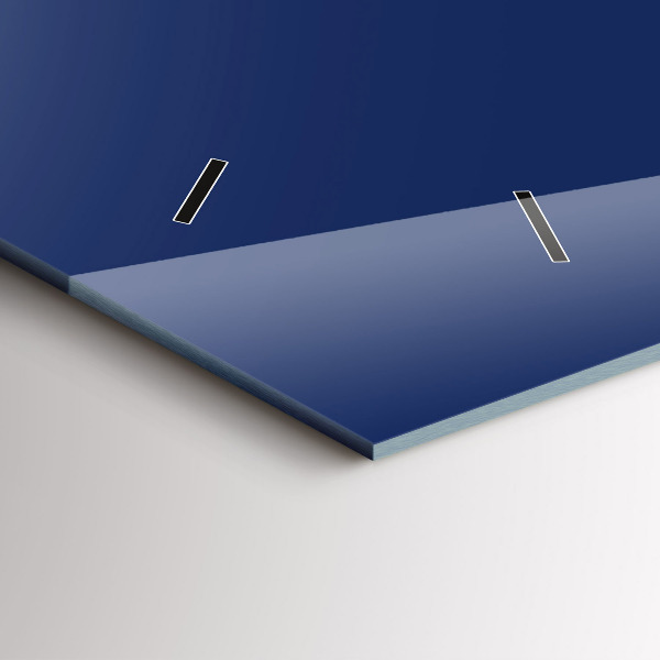 Horizontale Uhr mit motiv Marineblau