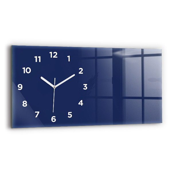 Horizontale Uhr mit motiv Marineblau