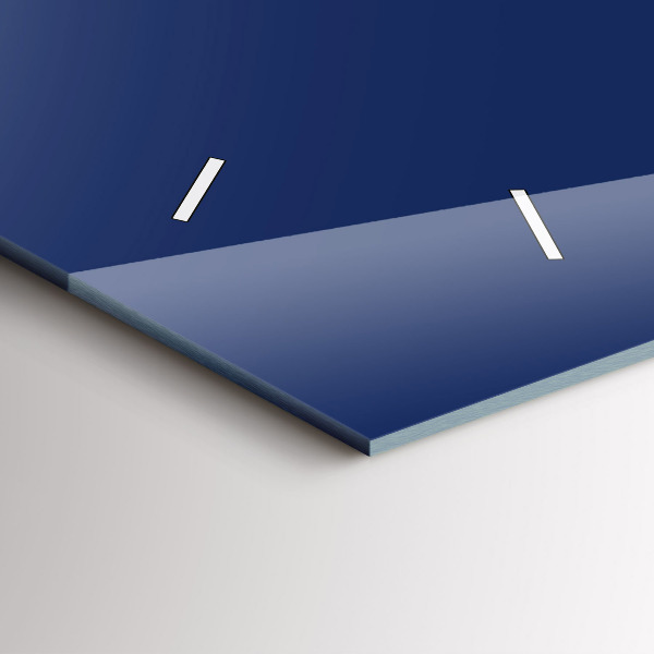 Horizontale Uhr mit motiv Marineblau