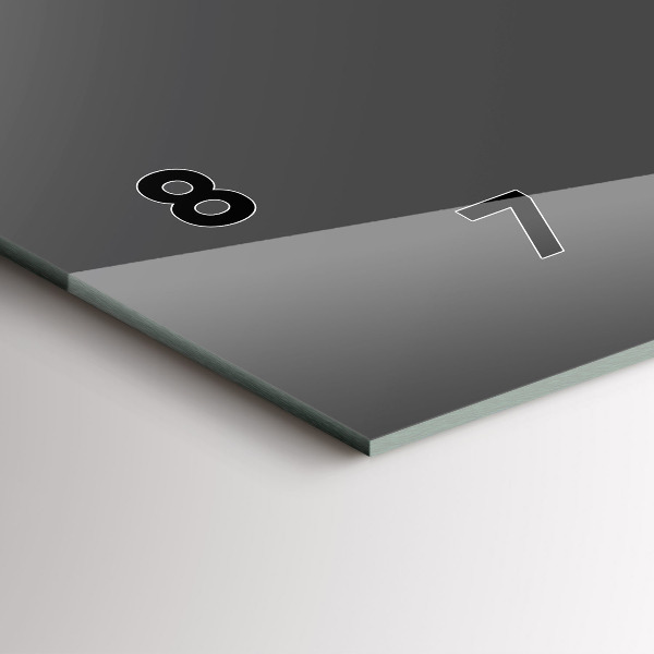 Horizontale Uhr mit motiv Farbe Grau