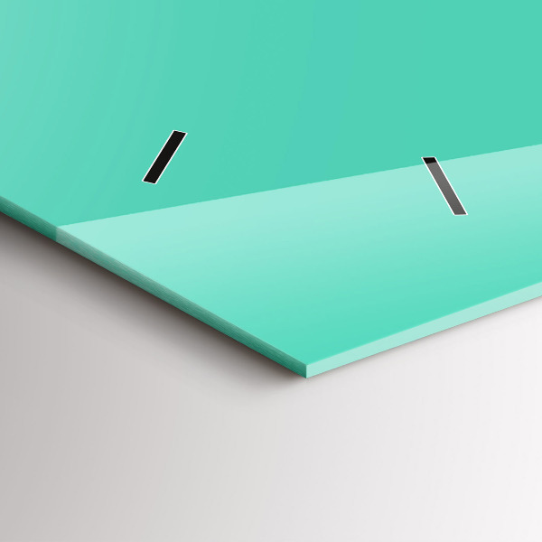 Horizontale Uhr mit motiv Farbe Türkis