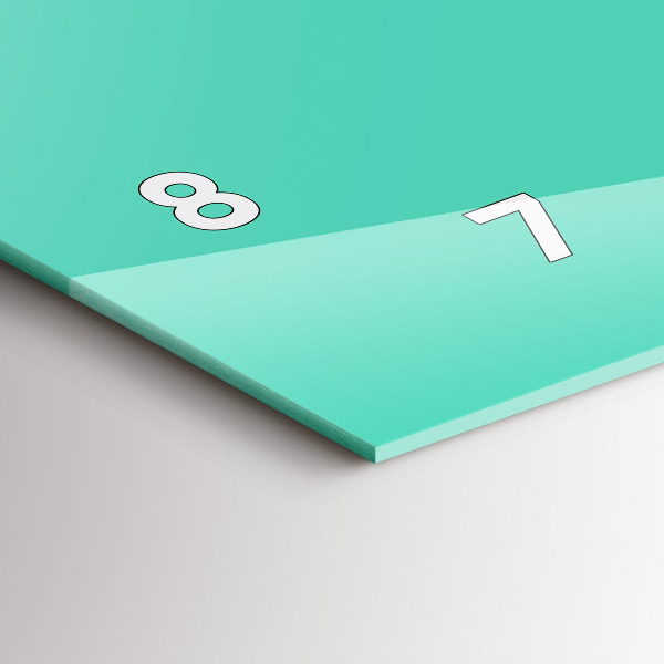 Horizontale Uhr mit motiv Farbe Türkis