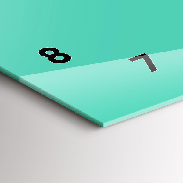 Horizontale Uhr mit motiv Farbe Türkis