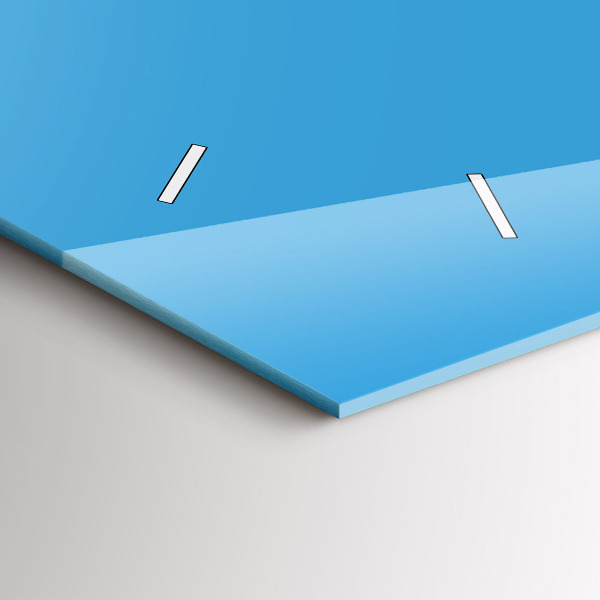 Horizontale Uhr Die Farbe Blau