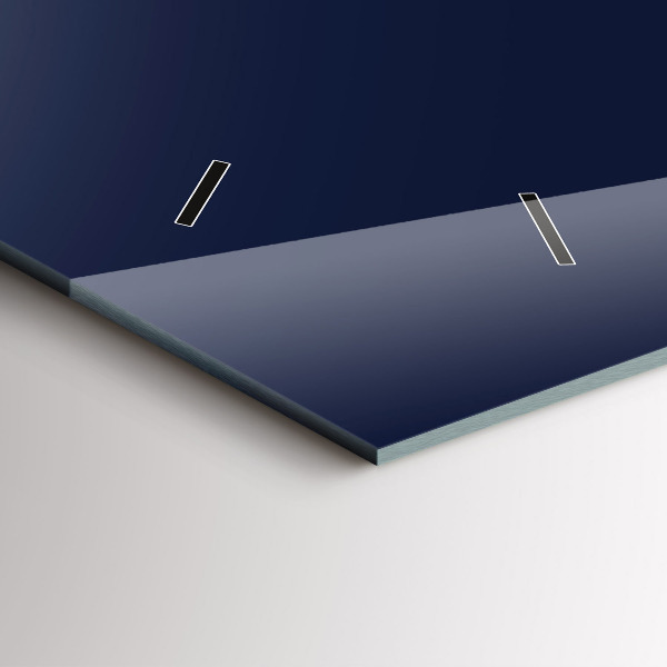 Horizontale Uhr mit motiv Farbe dunkelblau