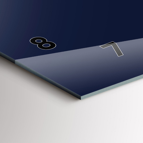 Horizontale Uhr mit motiv Farbe dunkelblau