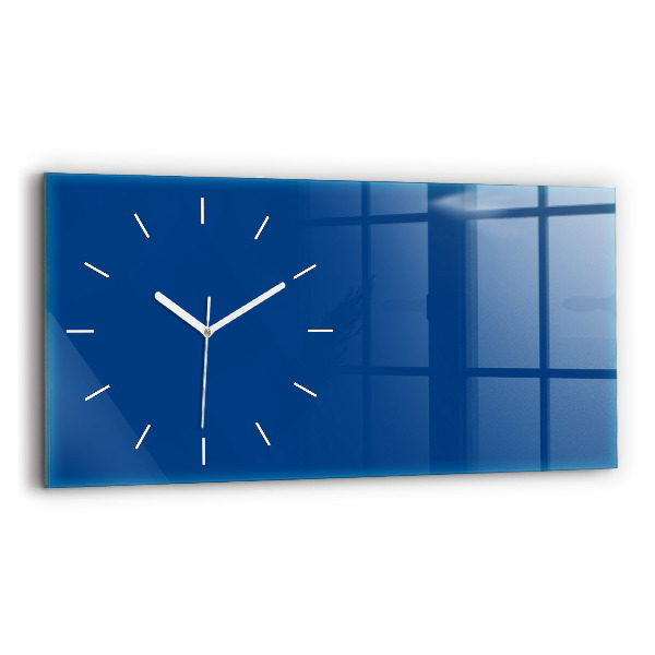 Horizontale Uhr mit motiv Farbe blau
