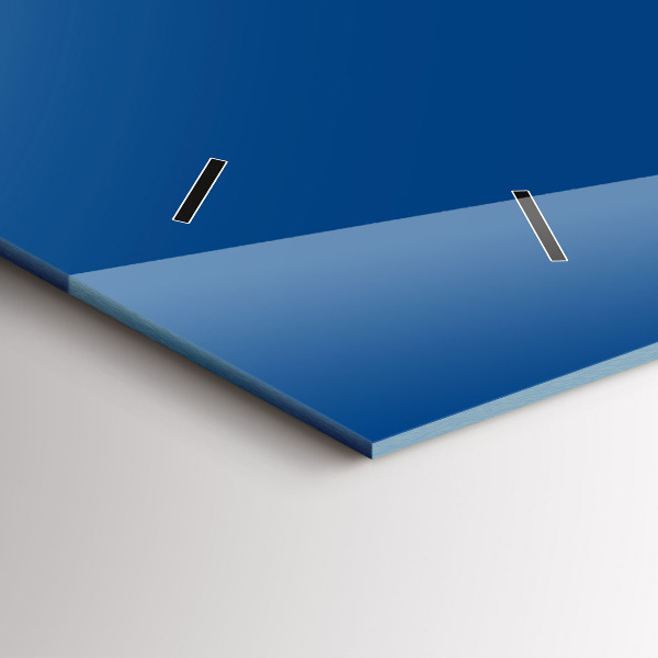 Horizontale Uhr mit motiv Farbe blau