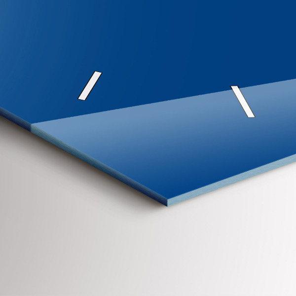 Horizontale Uhr mit motiv Farbe blau