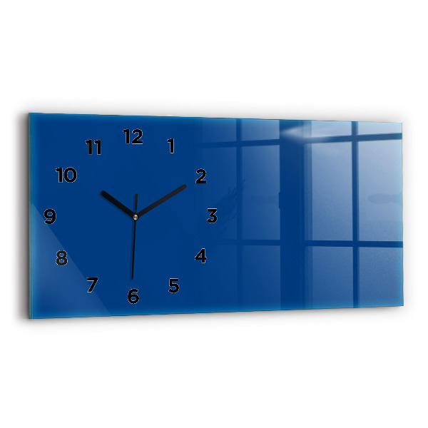 Horizontale Uhr mit motiv Farbe blau