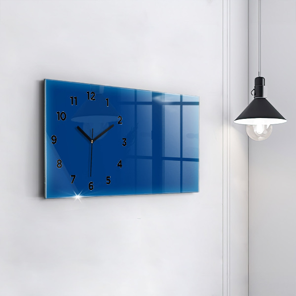 Horizontale Uhr mit motiv Farbe blau