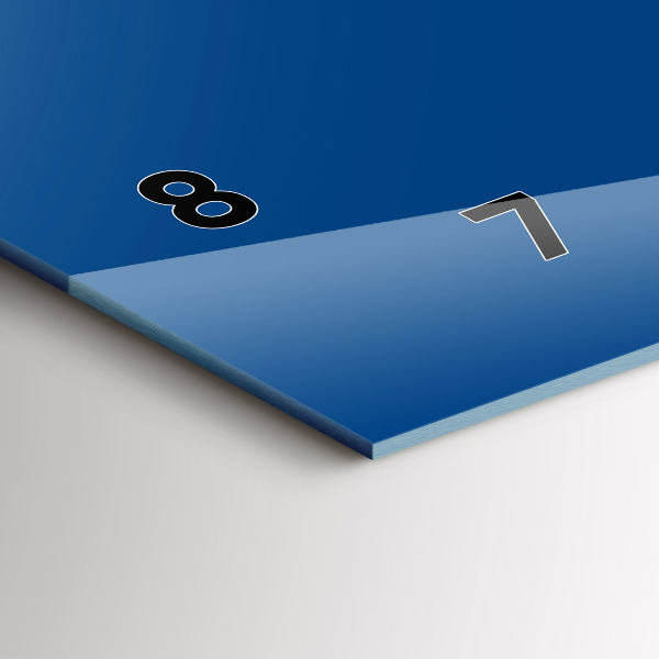 Horizontale Uhr mit motiv Farbe blau