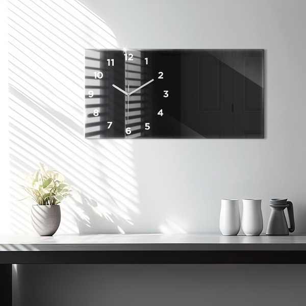 Horizontale Uhr mit motiv Schwarz