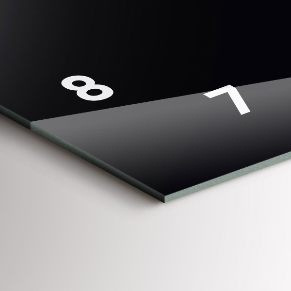 Horizontale Uhr mit motiv Schwarz