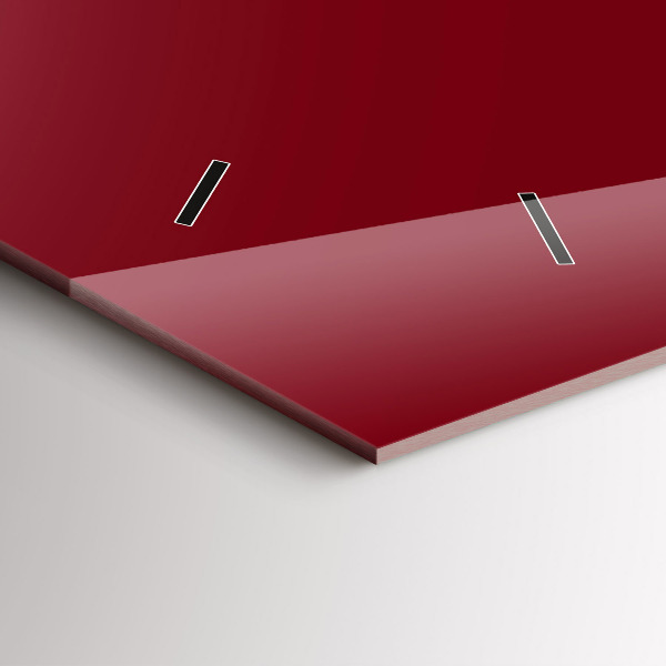 Horizontale Uhr Burgunderrot