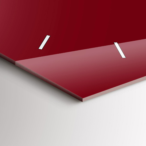 Horizontale Uhr Burgunderrot