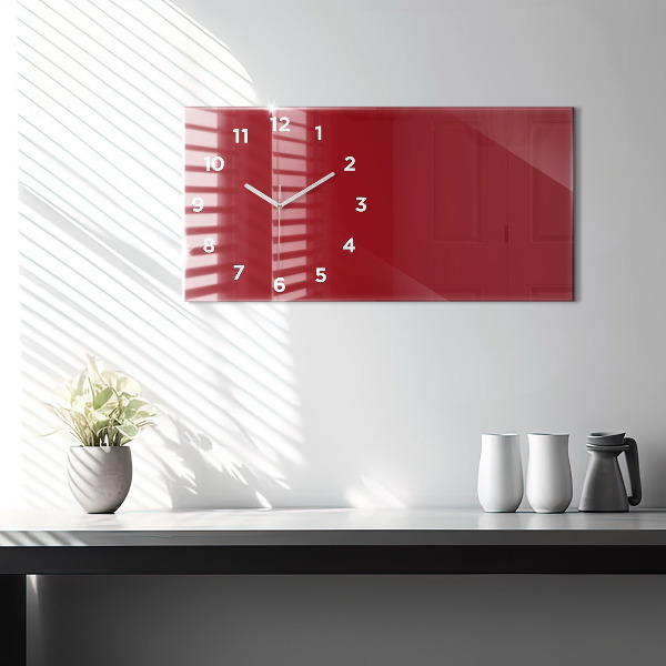 Horizontale Uhr mit motiv Die Farbe Rot