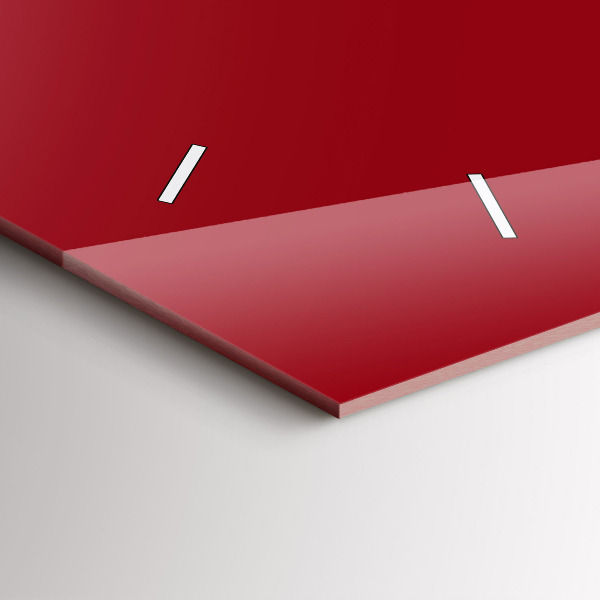 Horizontale Uhr mit motiv Die Farbe Rot