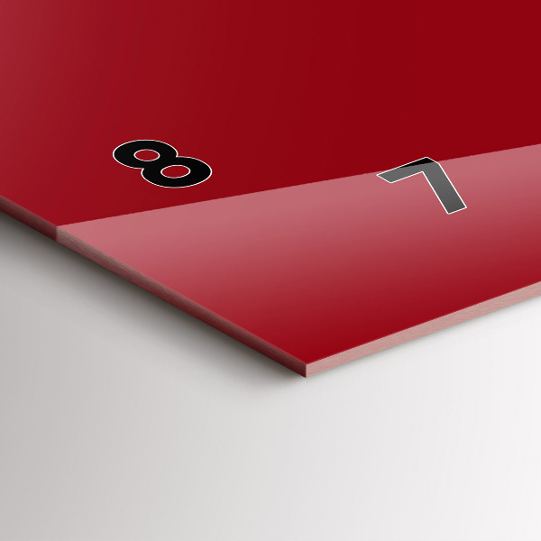 Horizontale Uhr mit motiv Die Farbe Rot