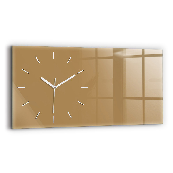Horizontale Uhr Die Farbe Dunkelbeige