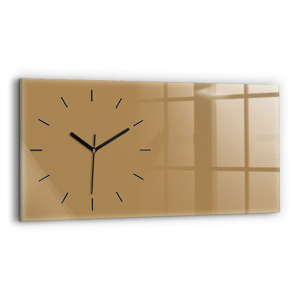 Horizontale Uhr Die Farbe Dunkelbeige