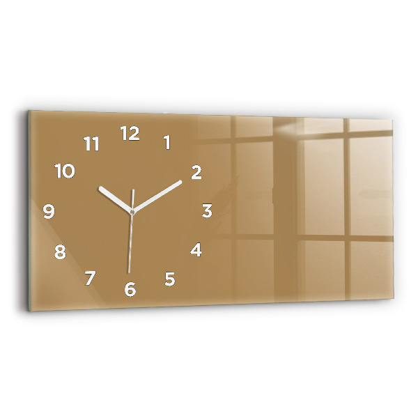 Horizontale Uhr Die Farbe Dunkelbeige