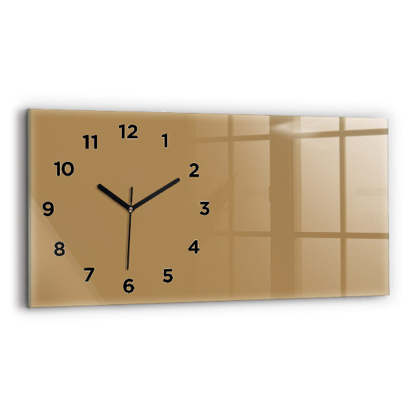 Horizontale Uhr Die Farbe Dunkelbeige