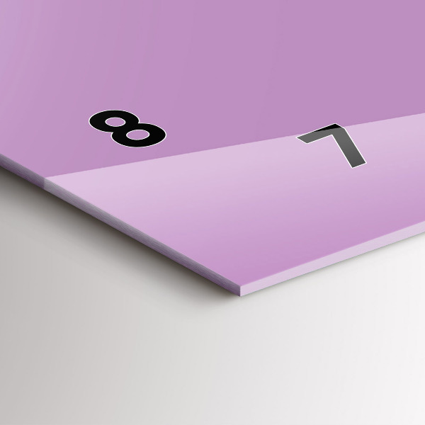 Horizontale Uhr mit motiv Farbe Flieder