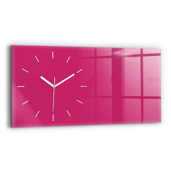 Horizontale Uhr mit motiv Farbe kräftiges Rosa