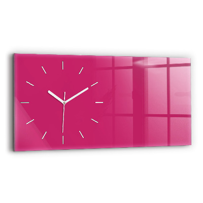 Horizontale Uhr mit motiv Farbe kräftiges Rosa