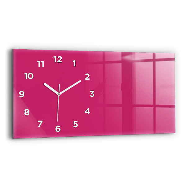 Horizontale Uhr mit motiv Farbe kräftiges Rosa