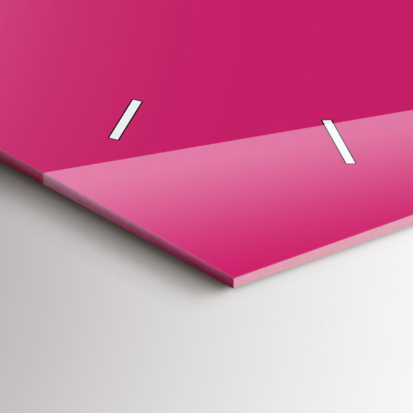 Horizontale Uhr mit motiv Farbe kräftiges Rosa