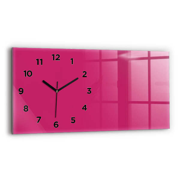 Horizontale Uhr mit motiv Farbe kräftiges Rosa