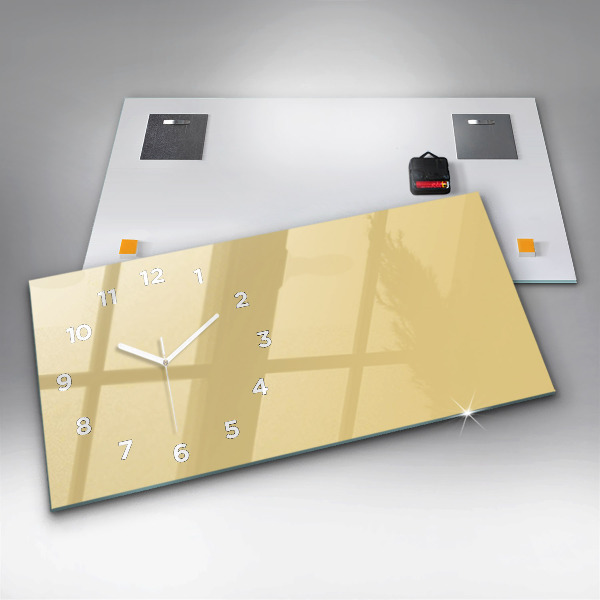 Horizontale Uhr mit motiv Farbe cremefarben