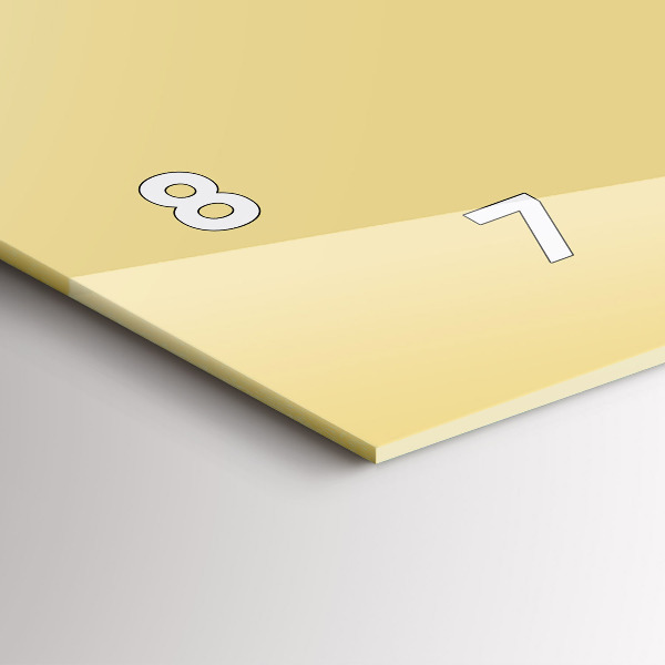 Horizontale Uhr mit motiv Farbe cremefarben