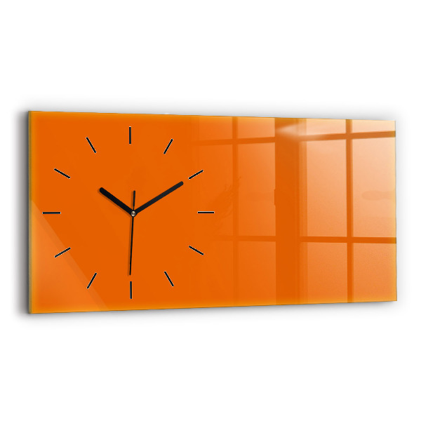 Horizontale Uhr mit motiv Farbe orange