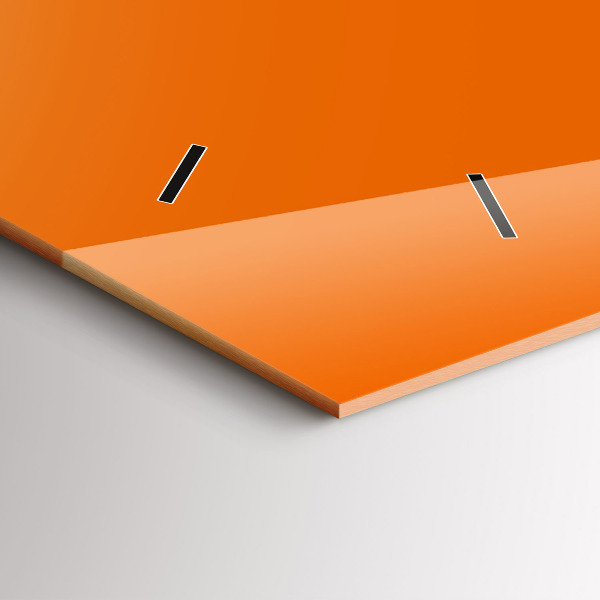 Horizontale Uhr mit motiv Farbe orange