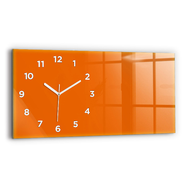Horizontale Uhr mit motiv Farbe orange