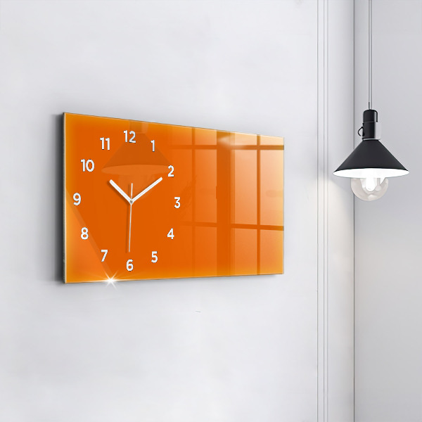 Horizontale Uhr mit motiv Farbe orange