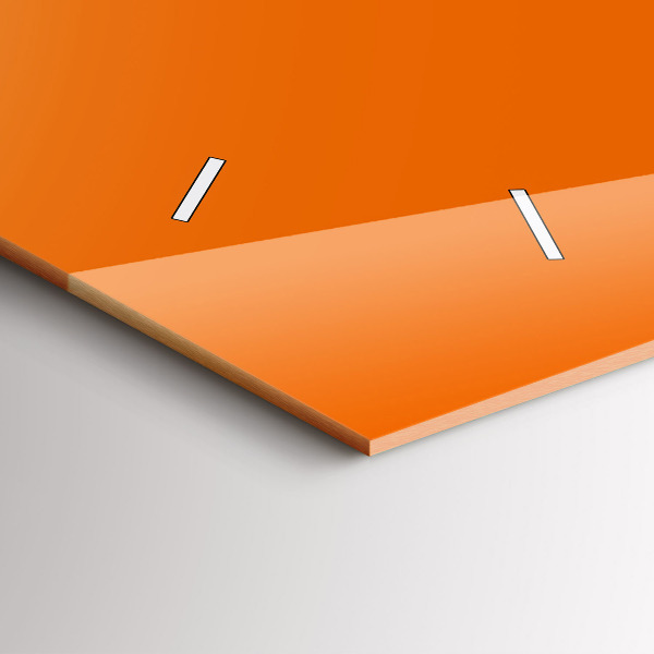 Horizontale Uhr mit motiv Farbe orange