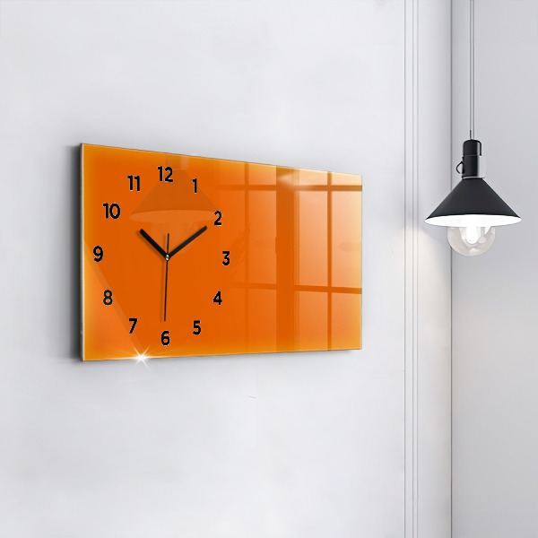 Horizontale Uhr mit motiv Farbe orange