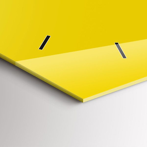 Horizontale Uhr mit motiv Farbe hellgelb