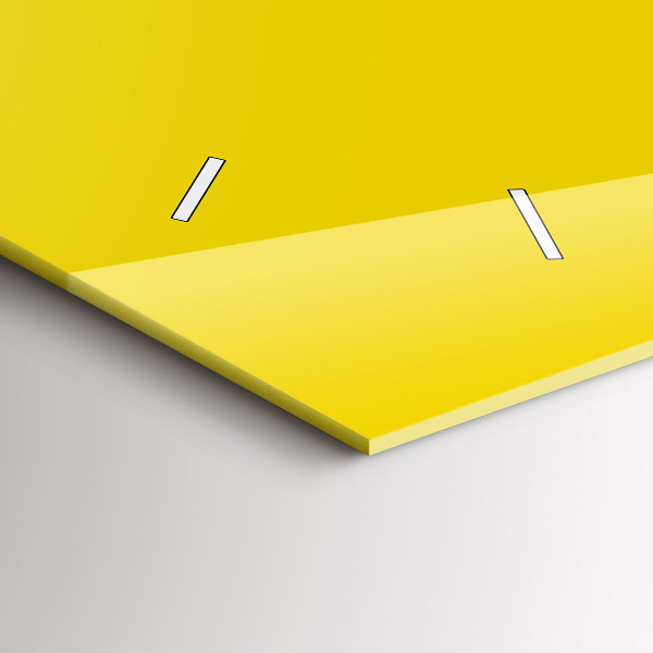 Horizontale Uhr mit motiv Farbe hellgelb